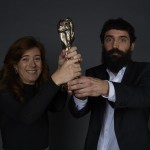 X Premis Gaudí Ana Pfaff i Dídac Palou recullen el Premi Gaudí al Millor muntatge per Estiu 1993